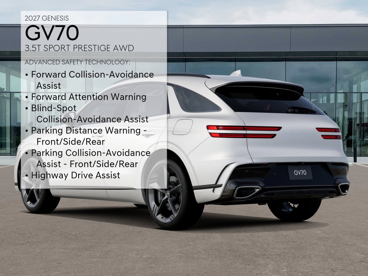 New 2027 White Genesis 3.5T SPORT PRESTIGE image 7