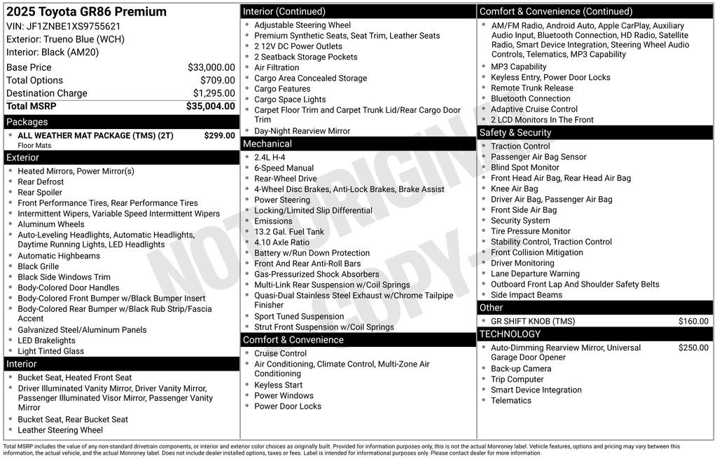 Certified Used 2025 Blue Toyota Premium image 7