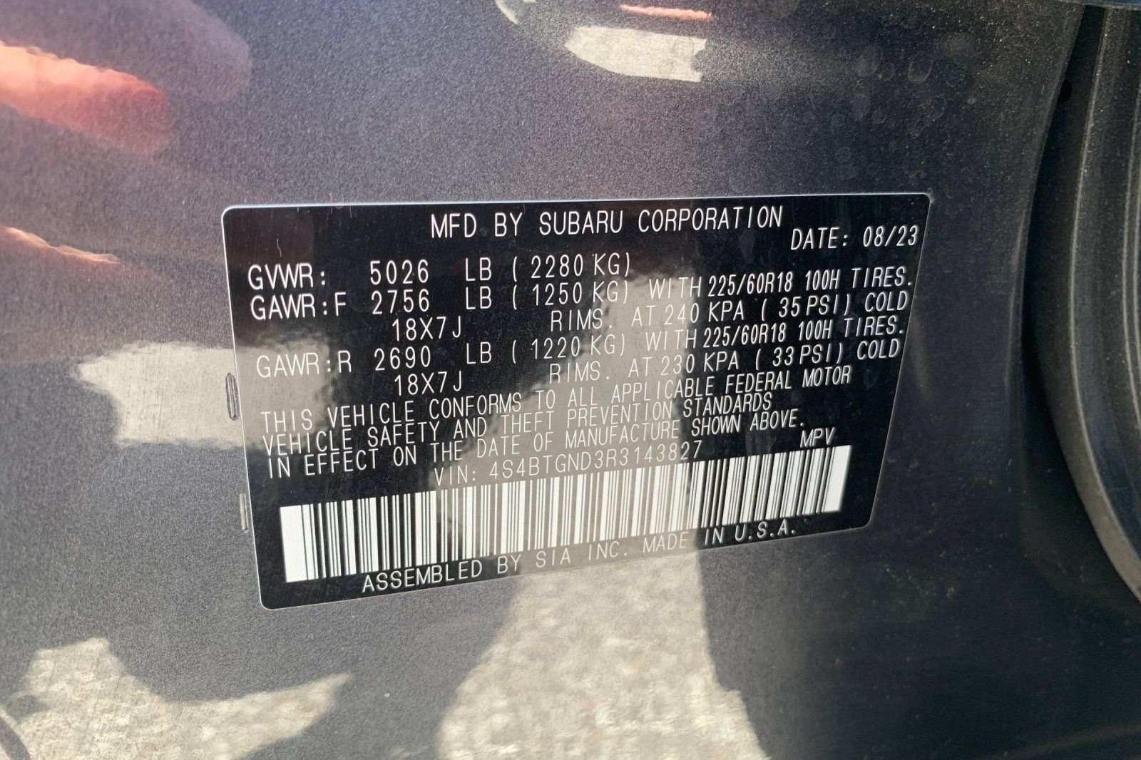 Used 2024 Gray Subaru Limited XT image 36