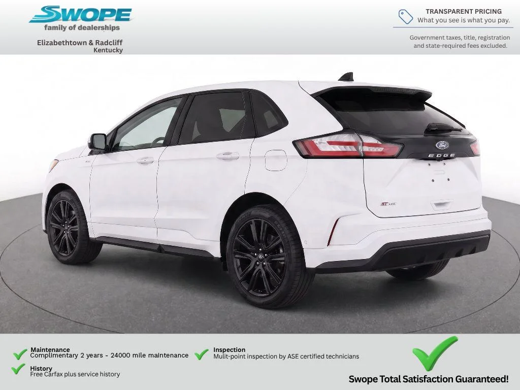 Used 2024 Star White Metallic Tri-Coat Ford ST-Line image 3