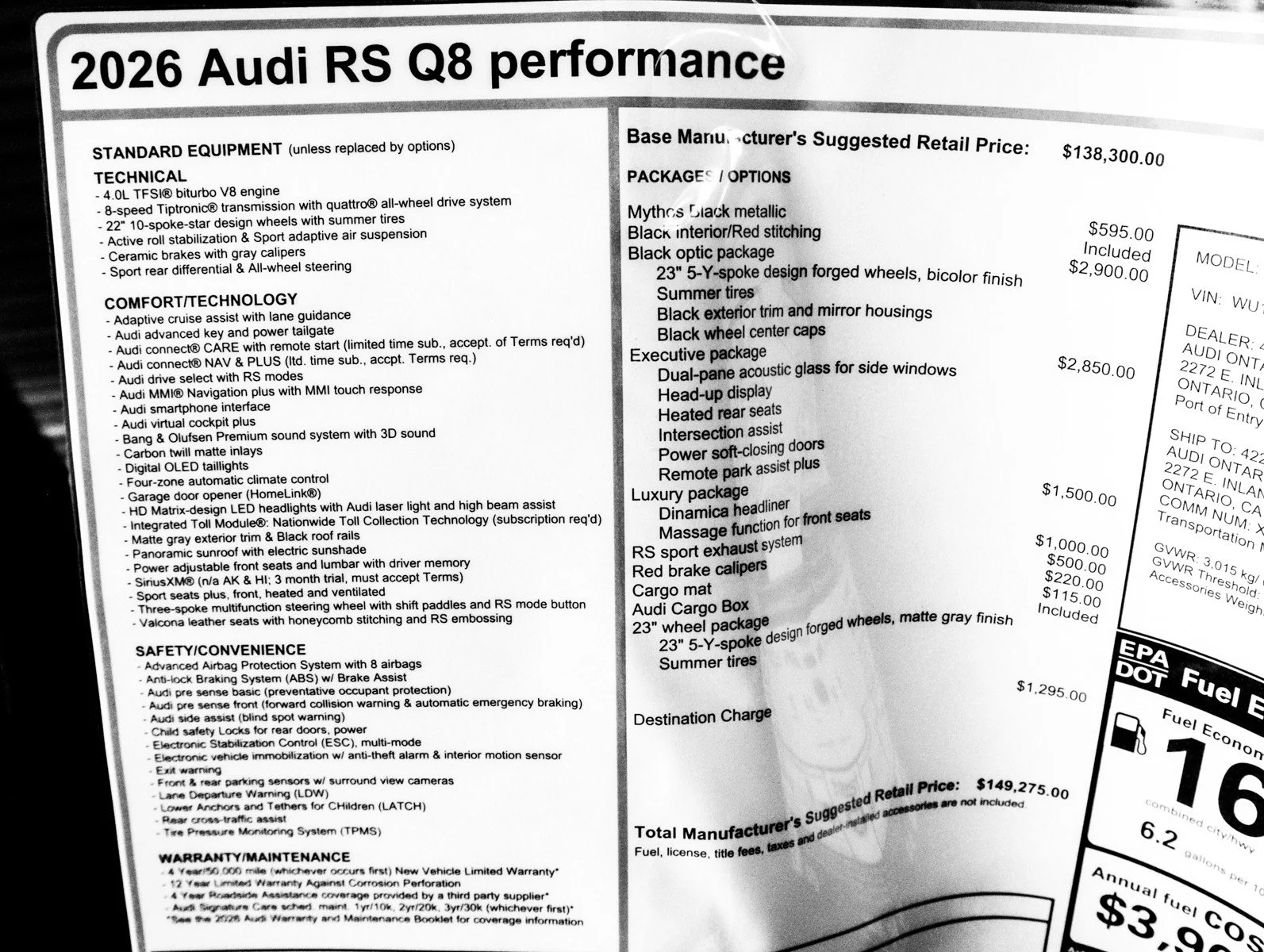 New 2026 Mythos Black Metallic Audi performance image 35