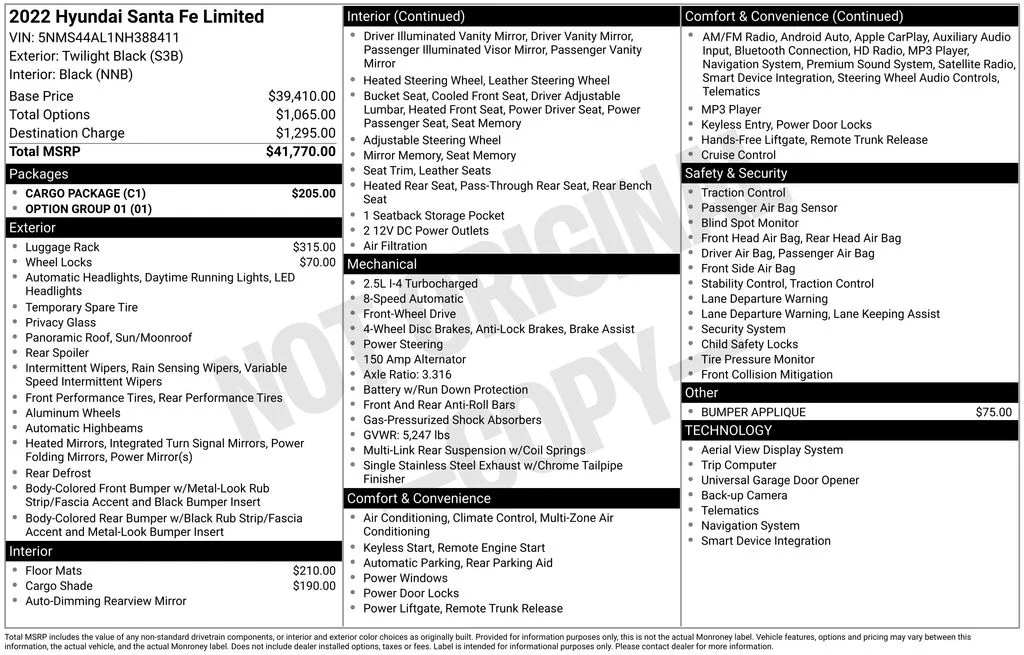 Used 2022 Black Hyundai Limited image 6