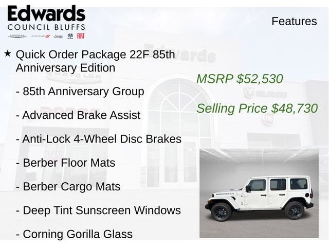 New 2026 Bright White Clearcoat Jeep 85th Anniversary Edition image 8