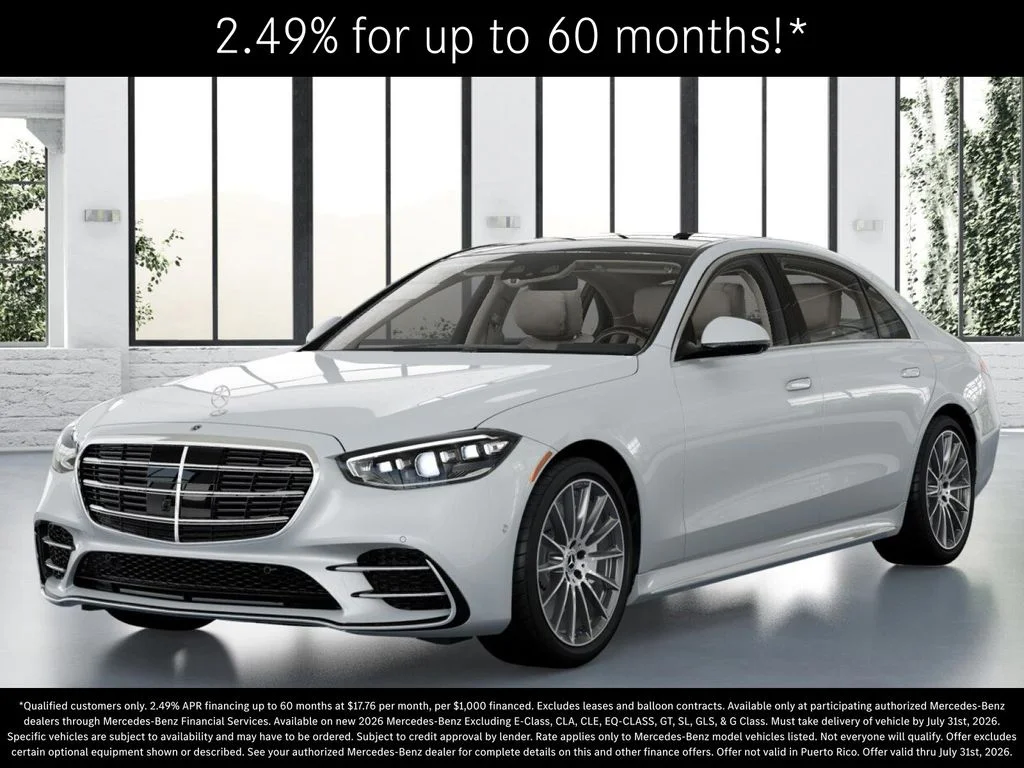 New 2026 MANUFAKTUR Moonlight White Metallic Mercedes-Benz S 500 image 1