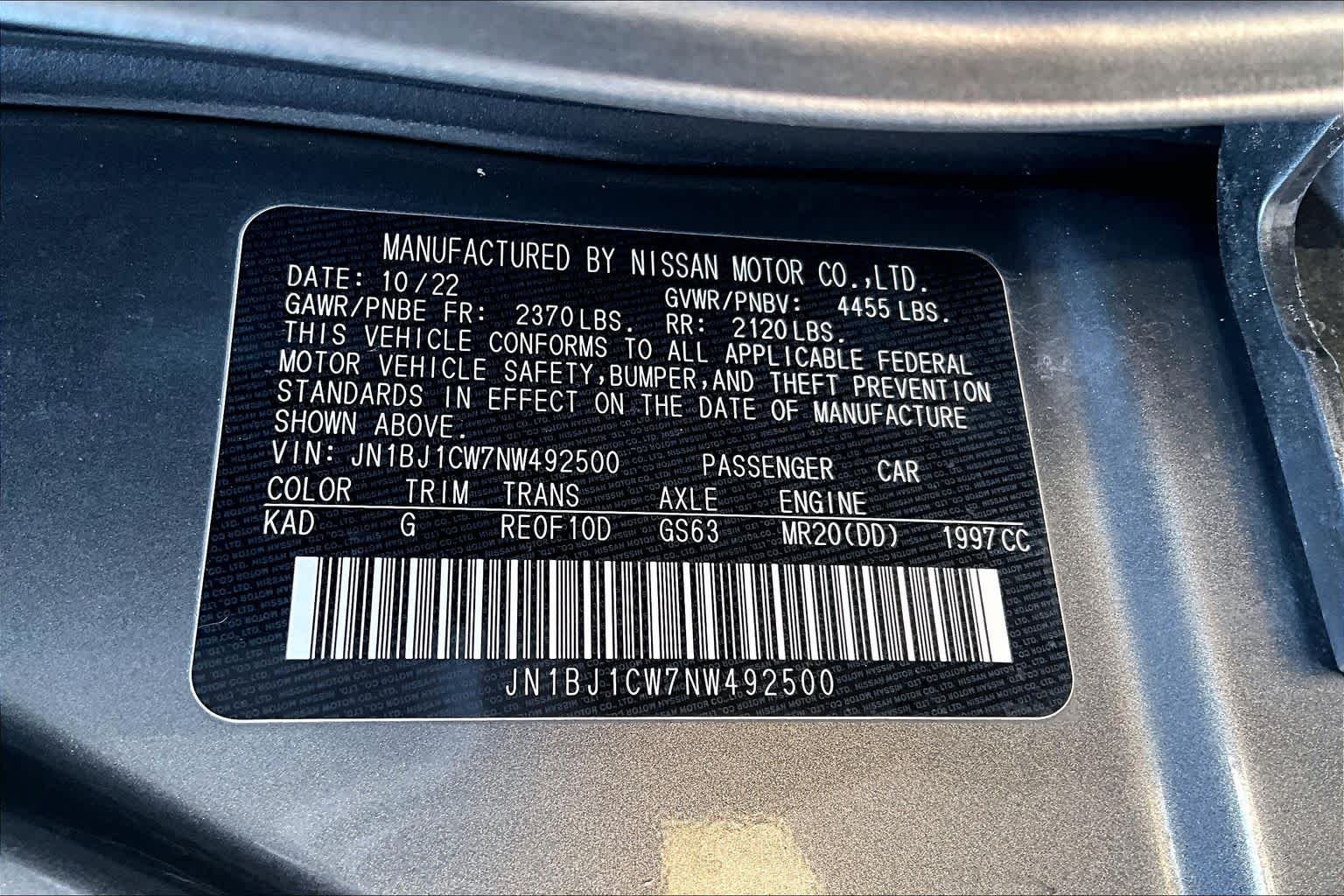 Used 2022 Gun Metallic Nissan SL image 31