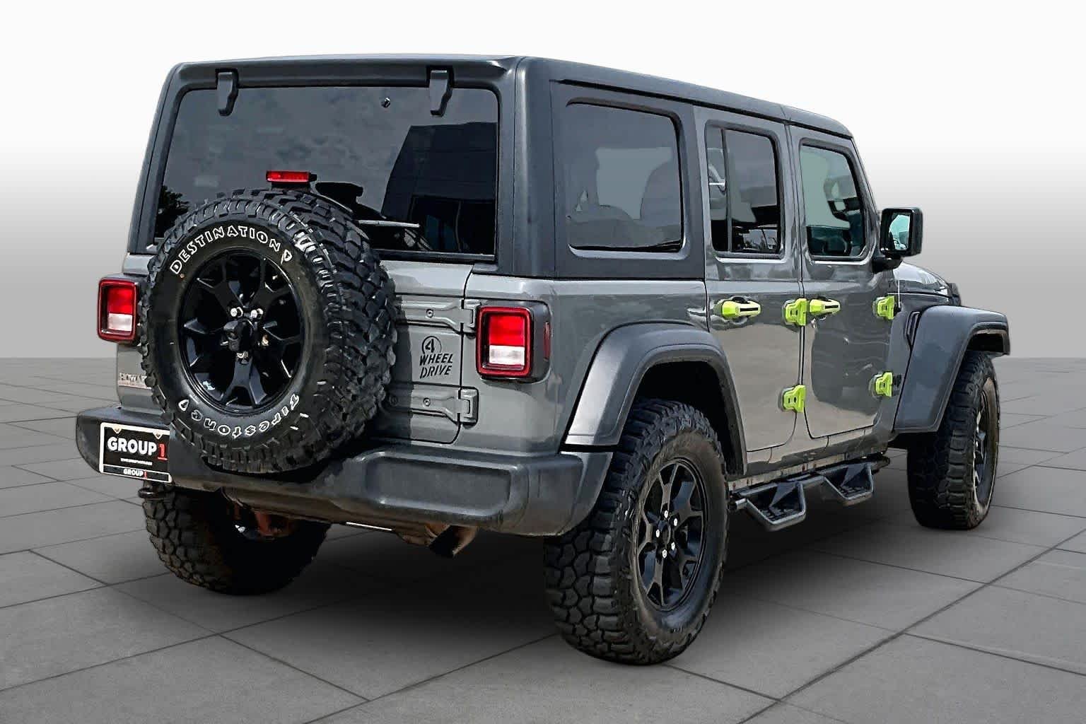Used 2021 Sting-Gray Clearcoat Jeep Unlimited Willys Sport image 11