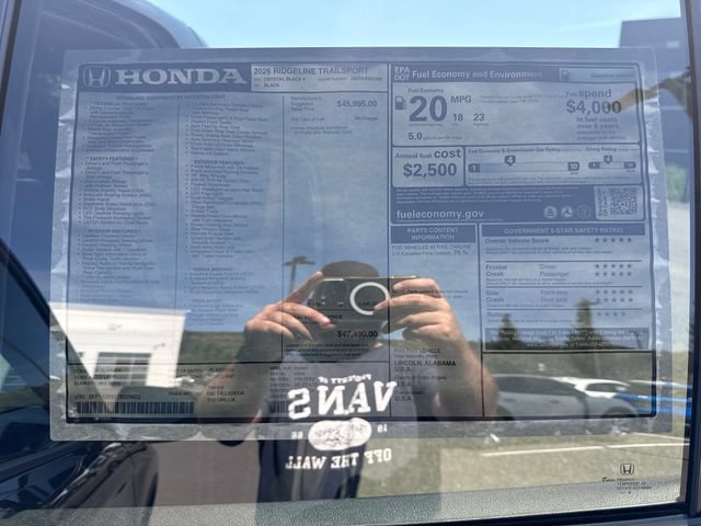 New 2026 Crystal Black Pearl Honda TrailSport image 33
