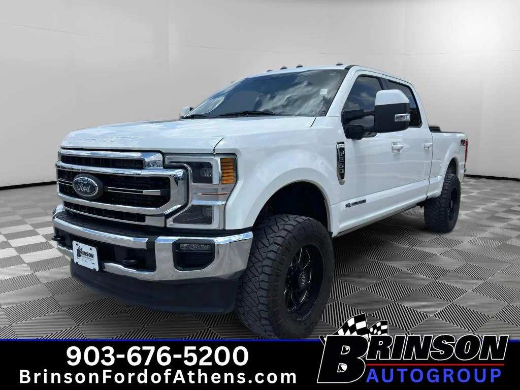 Used 2022 Star White Metallic Tri-Coat Ford LARIAT image 1