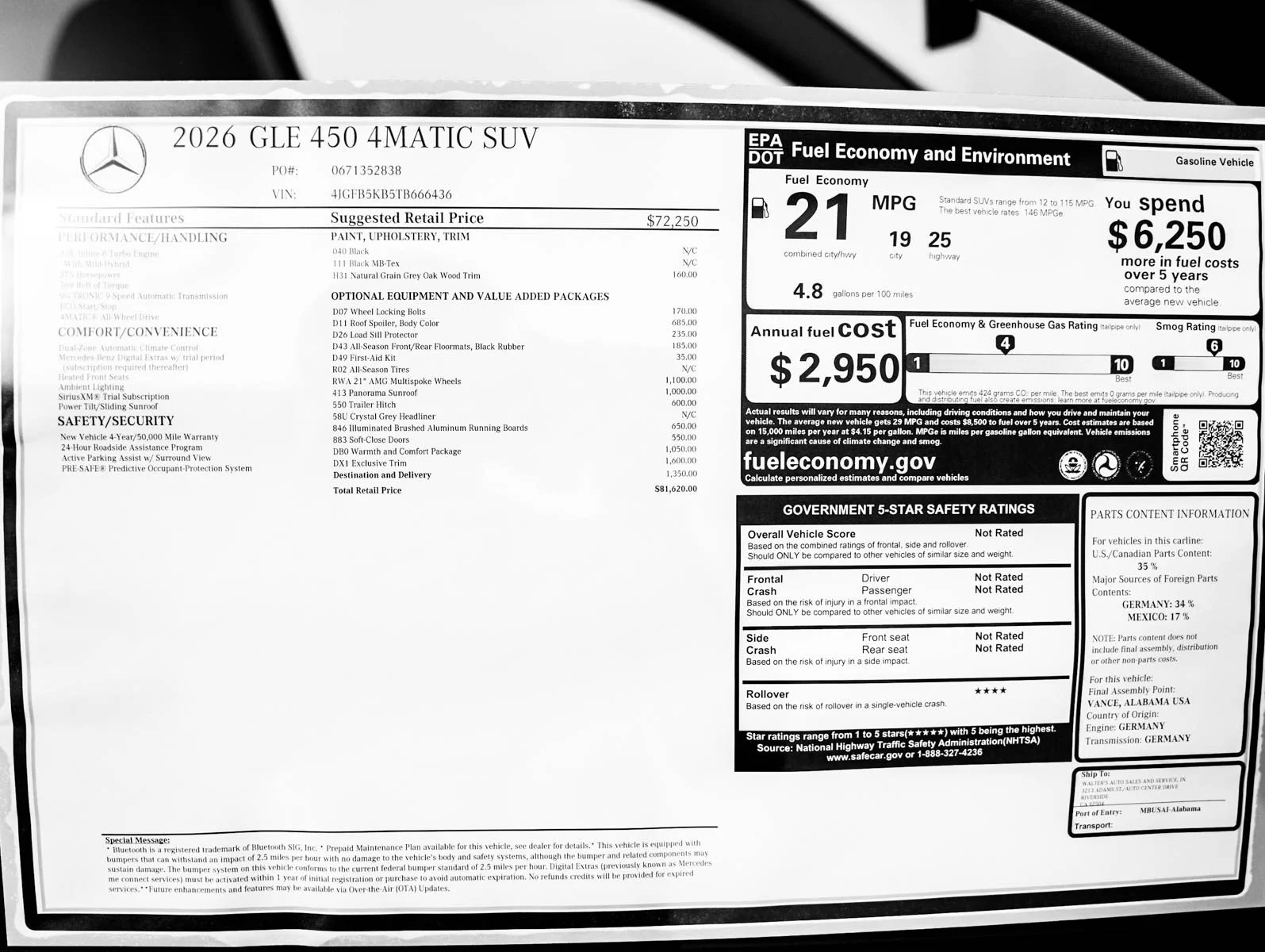 New 2026 Black Mercedes-Benz 450 4MATIC® image 23