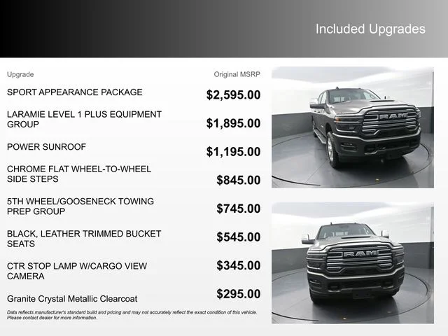 New 2026 Granite Crystal Metallic Clear-Coat Exterior Paint RAM Laramie image 4