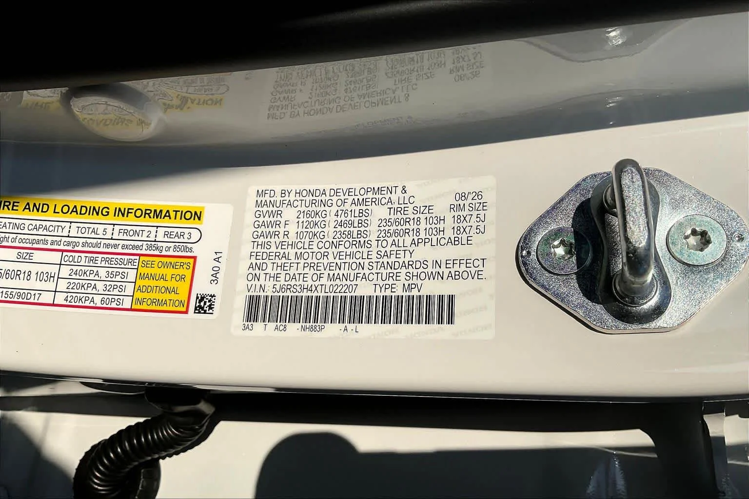 New 2026 Platinum White Pearl Honda EX image 19