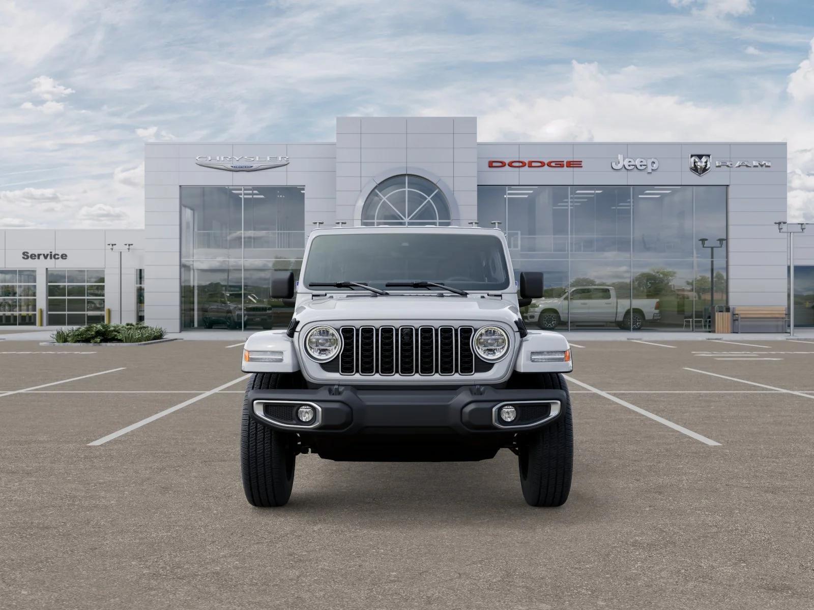 New 2025 Bright White Clear-Coat Exterior Paint Jeep Sahara image 42