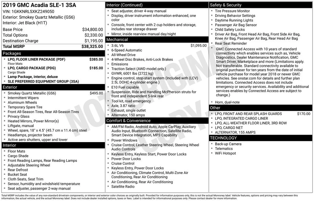Used 2019 Gray GMC SLE-1 image 5