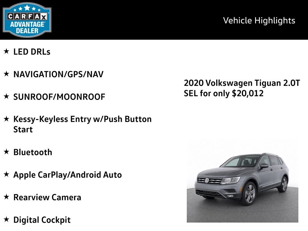 Certified Used 2020 Platinum Gray Metallic Volkswagen 2.0T SEL image 4
