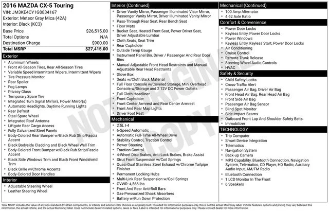 Used 2016 Gray Mazda Touring image 7