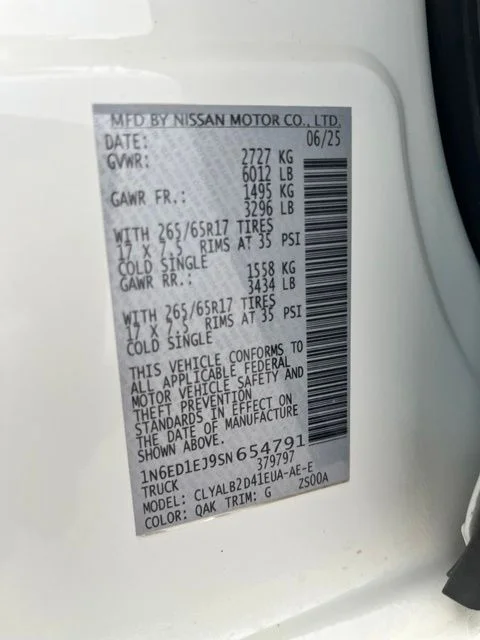 Used 2025 White Nissan SV image 14