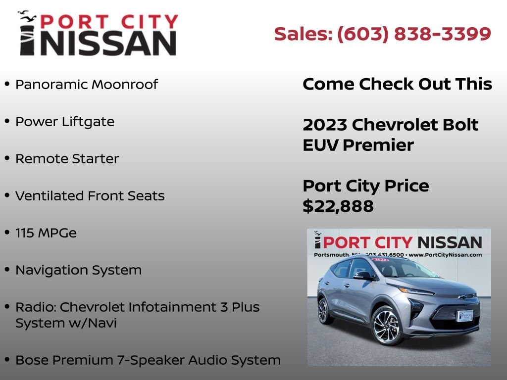 Used 2023 Gray Ghost Metallic Chevrolet Premier EV w/HEATED/VENTILATED SEATS, BOSE & PANO ROOF image 18