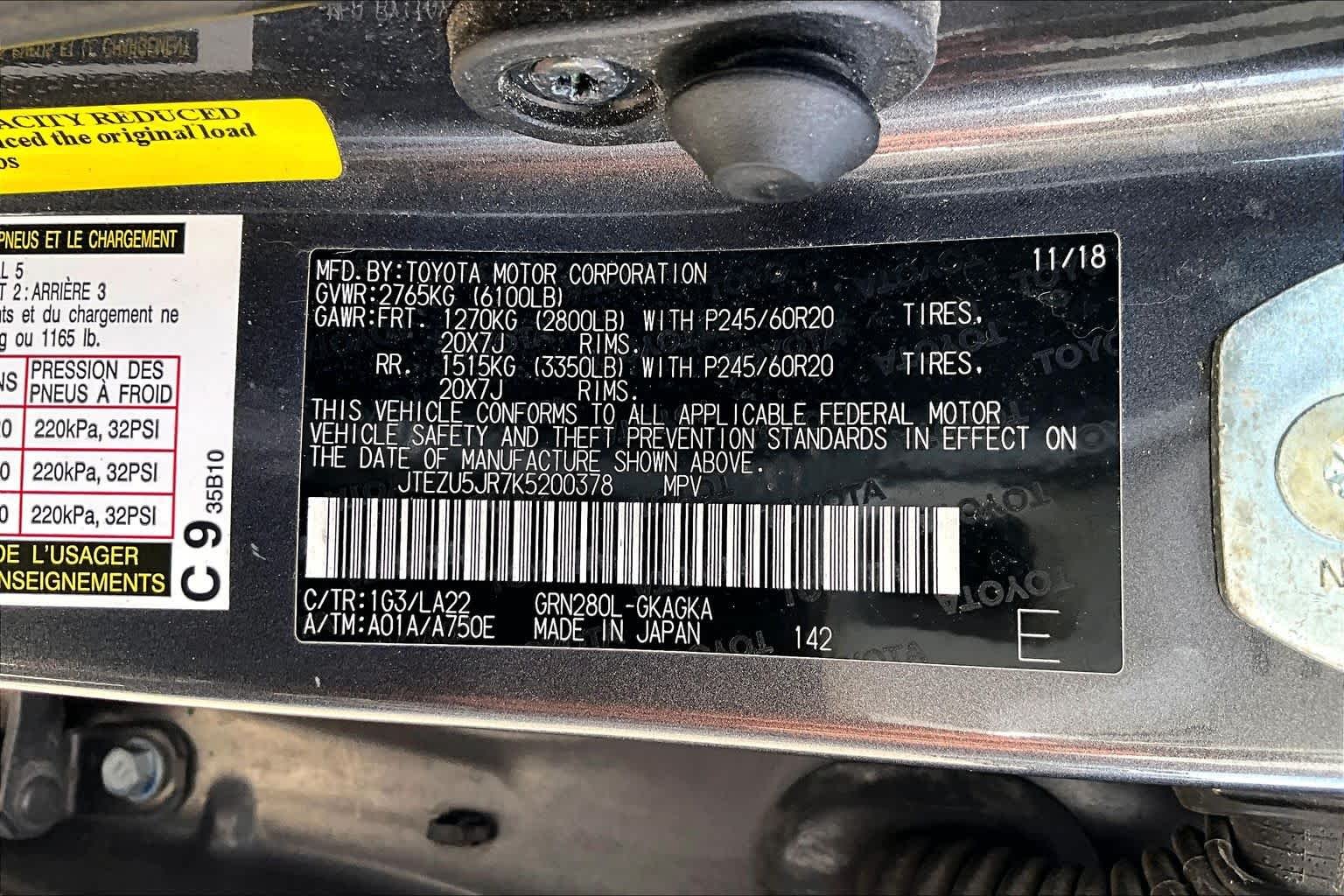 Used 2019 Magnetic Gray Metallic Toyota Limited image 28