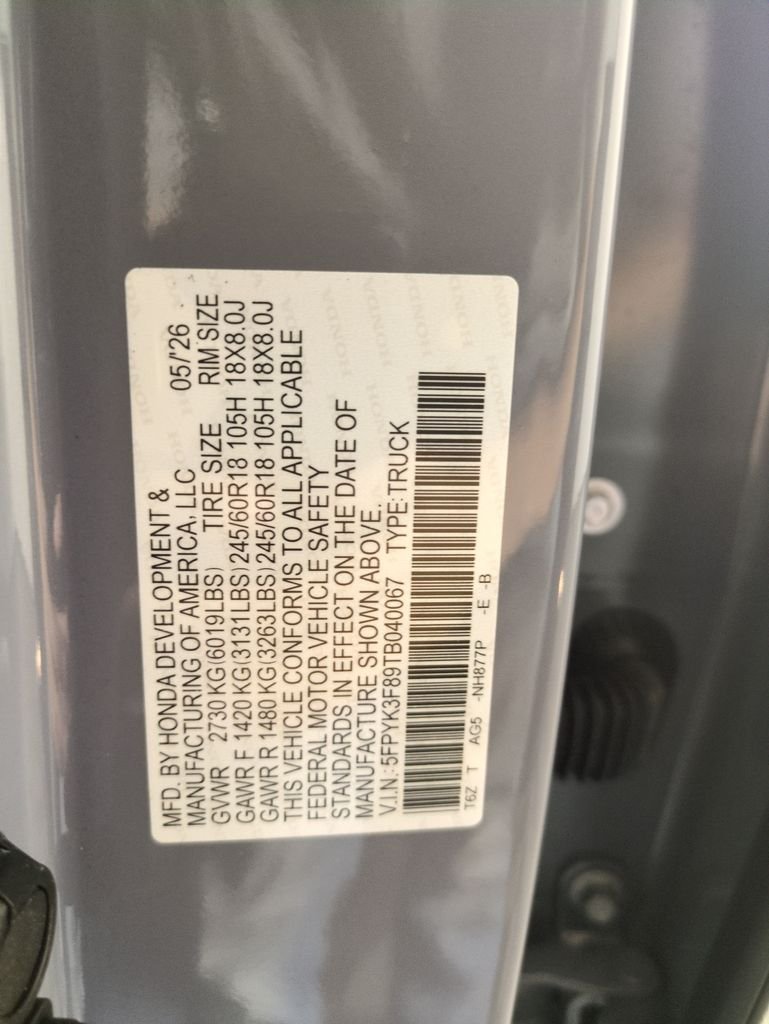 New 2026 Sonic Gray Pearl Honda Black Edition image 29