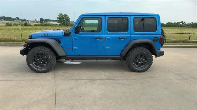 New 2023 Hydro Blue Pearl-Coat Exterior Paint Jeep Willys 4xe image 5