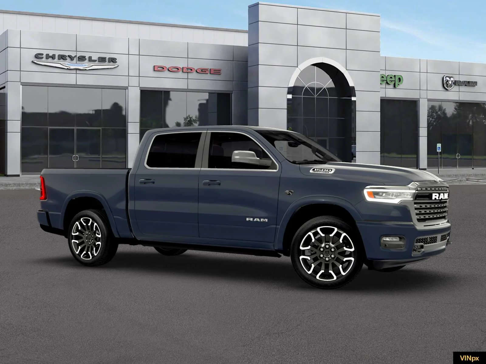 New 2026 Forged Blue Metallic Exterior Paint RAM Longhorn image 10