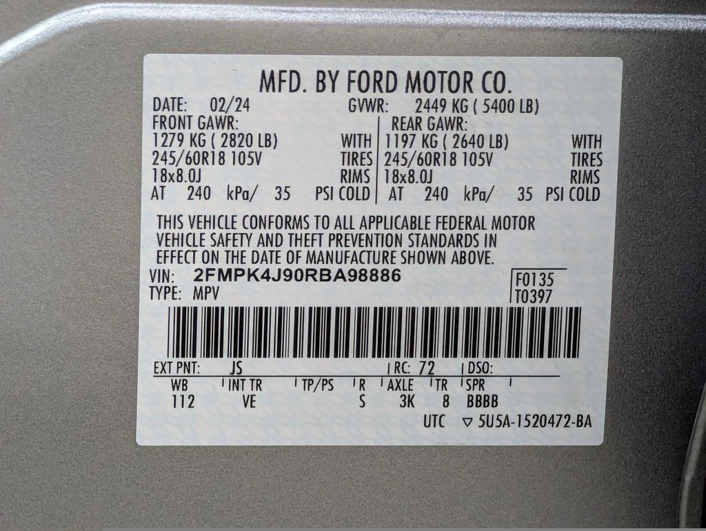 Certified Used 2024 Iconic Silver Metallic Ford SEL image 23
