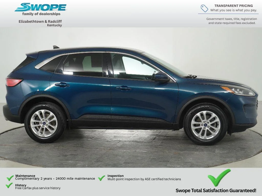 Used 2020 Dark Persian Green Metallic Ford SE image 3