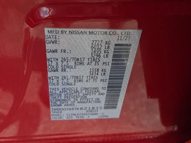 Used 2026 Red Alert Nissan PRO-4X image 8