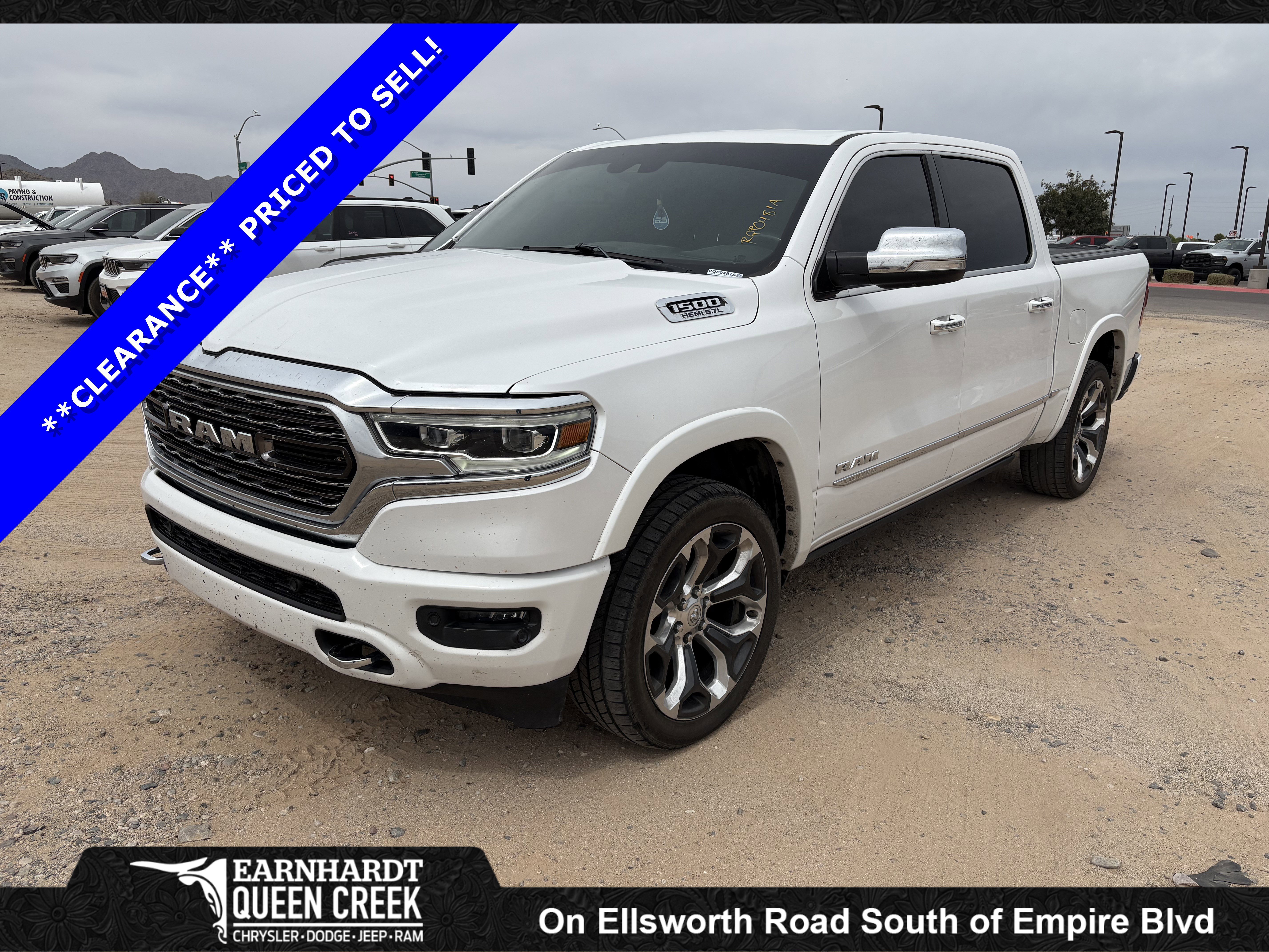 Used 2020 Ivory White Tri-Coat Pearlcoat Ram Limited image 1