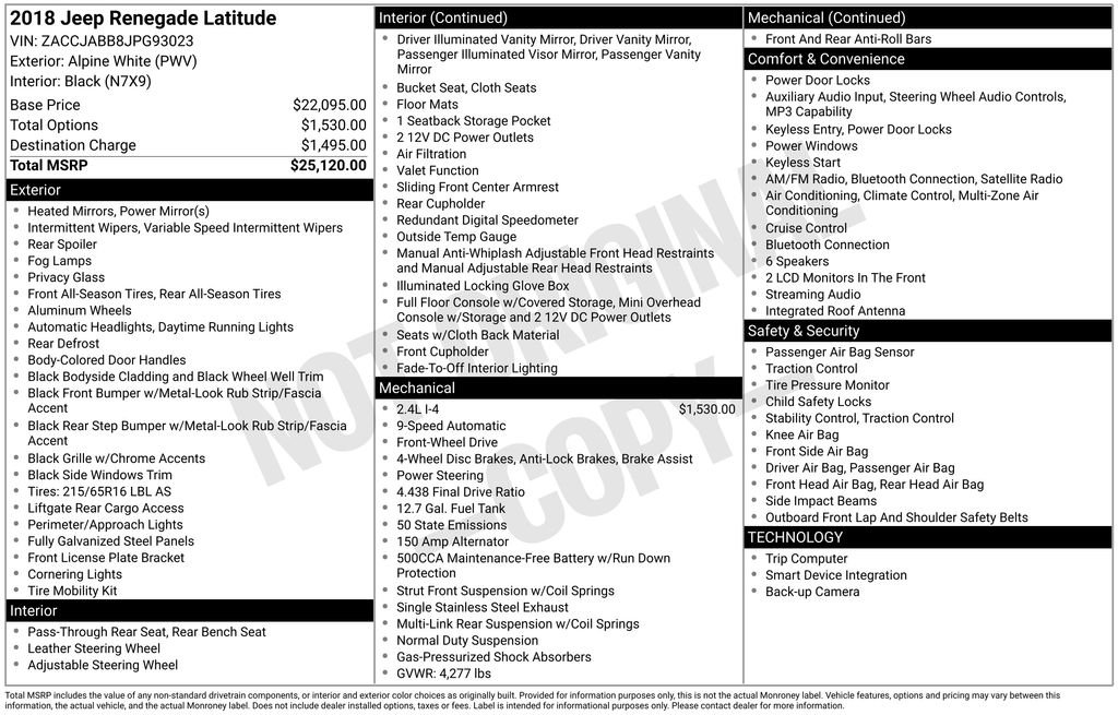 Used 2018 White Jeep Latitude image 11