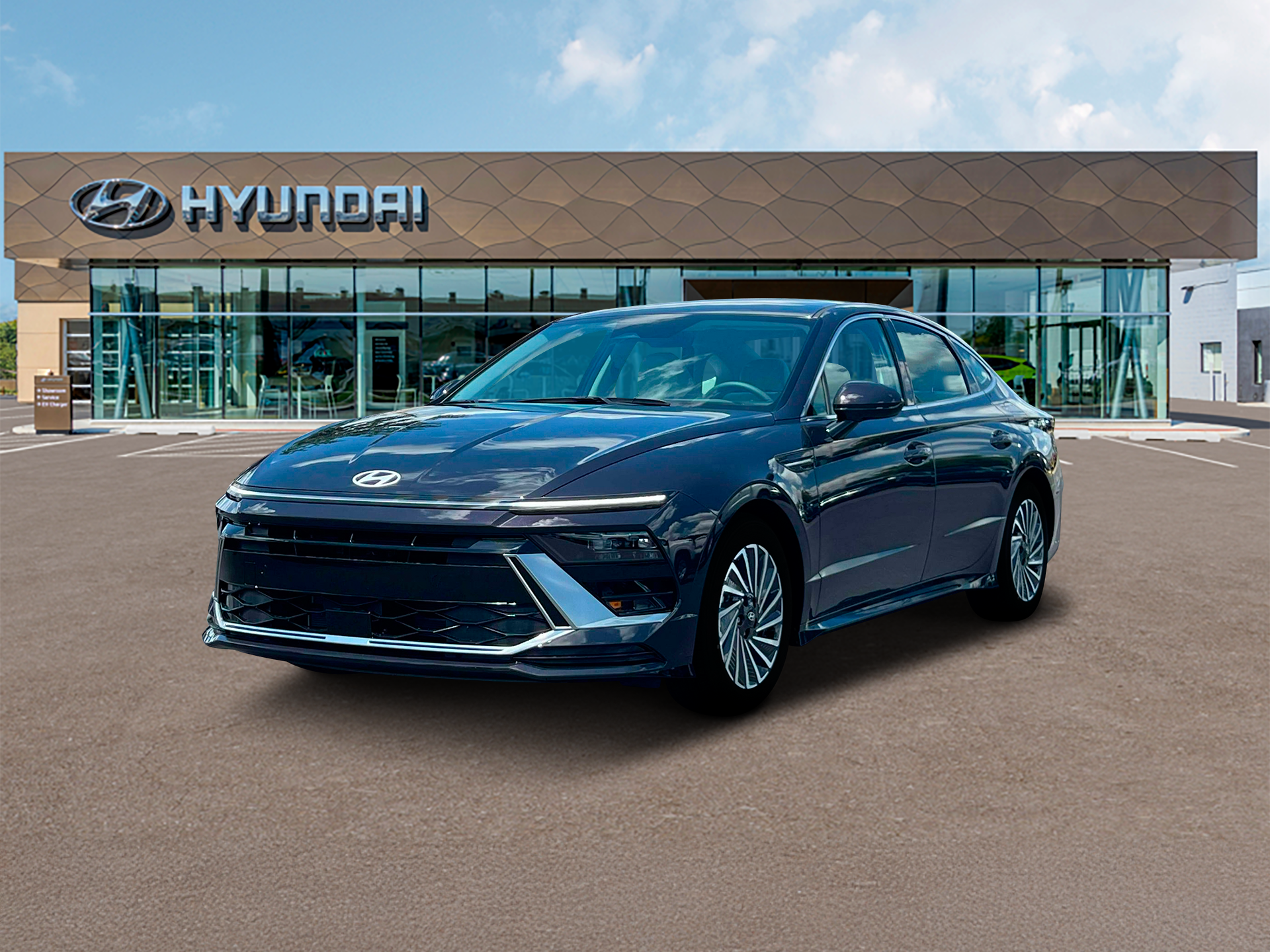 New 2025 Blue Hyundai SEL image 1