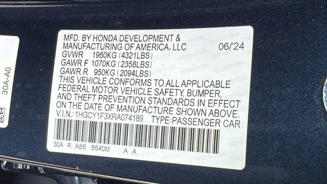 Used 2024 Canyon River Blue Metallic Honda EX image 27