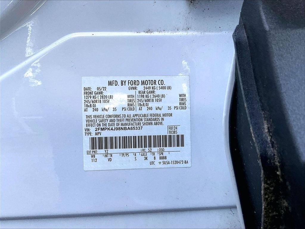 Used 2022 White Ford SEL image 34