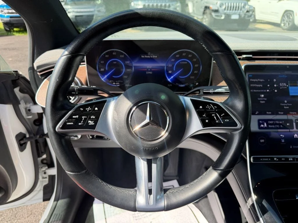 Used 2023 Polar White Mercedes-Benz EQE 350 4MATIC®+ Sedan, Exclusive w/ DIGITAL LIGHT & 20