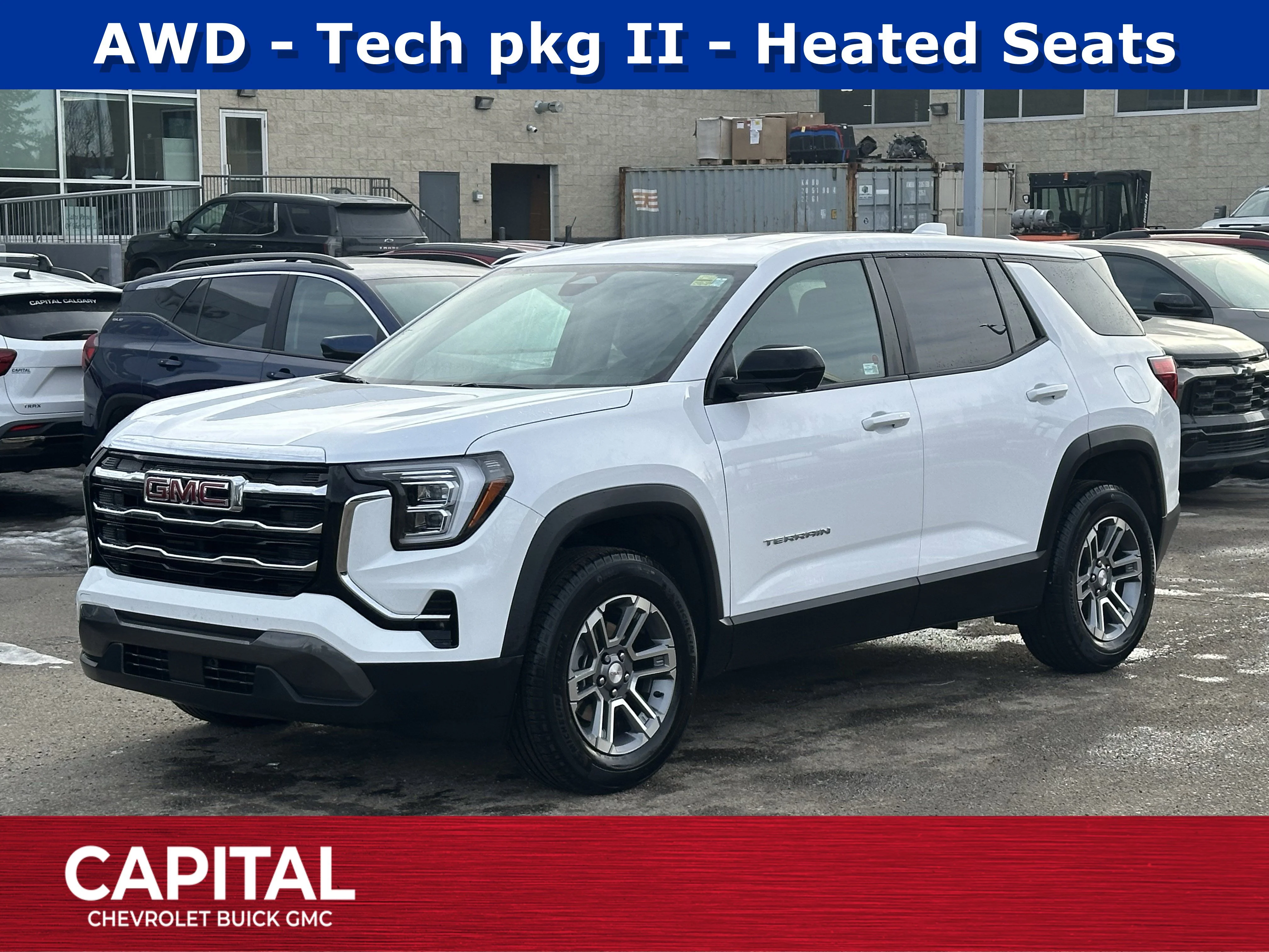 Certified Used 2025 White GMC AWD Elevation image 1