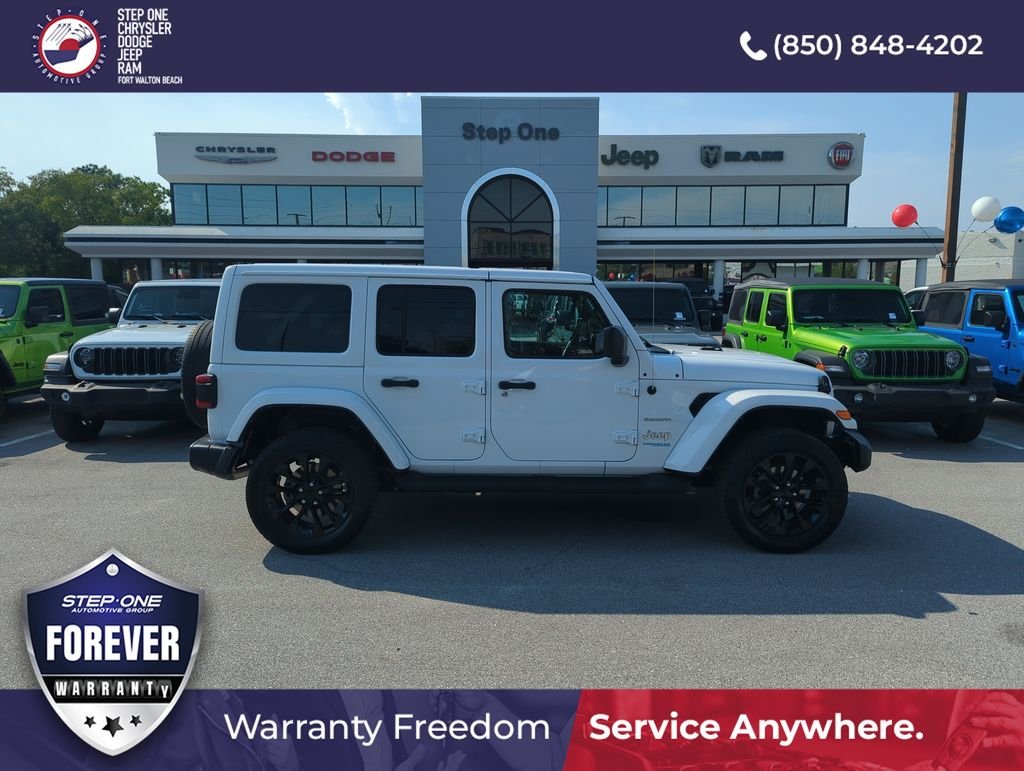 Used 2022 White Jeep Unlimited Sahara 4xe image 7