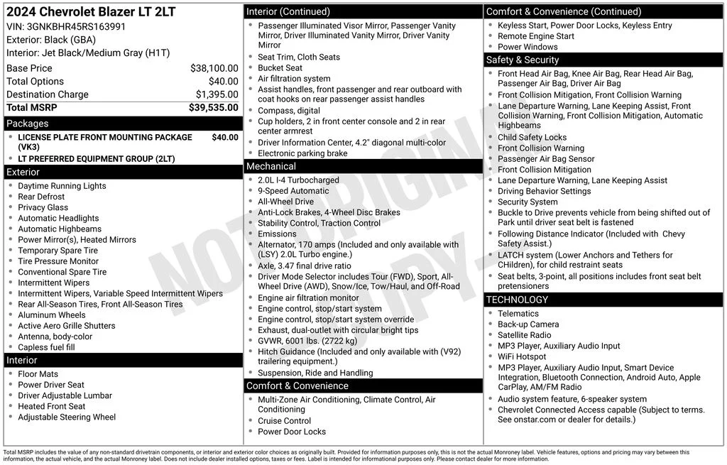 Used 2024 Black Chevrolet LT image 17