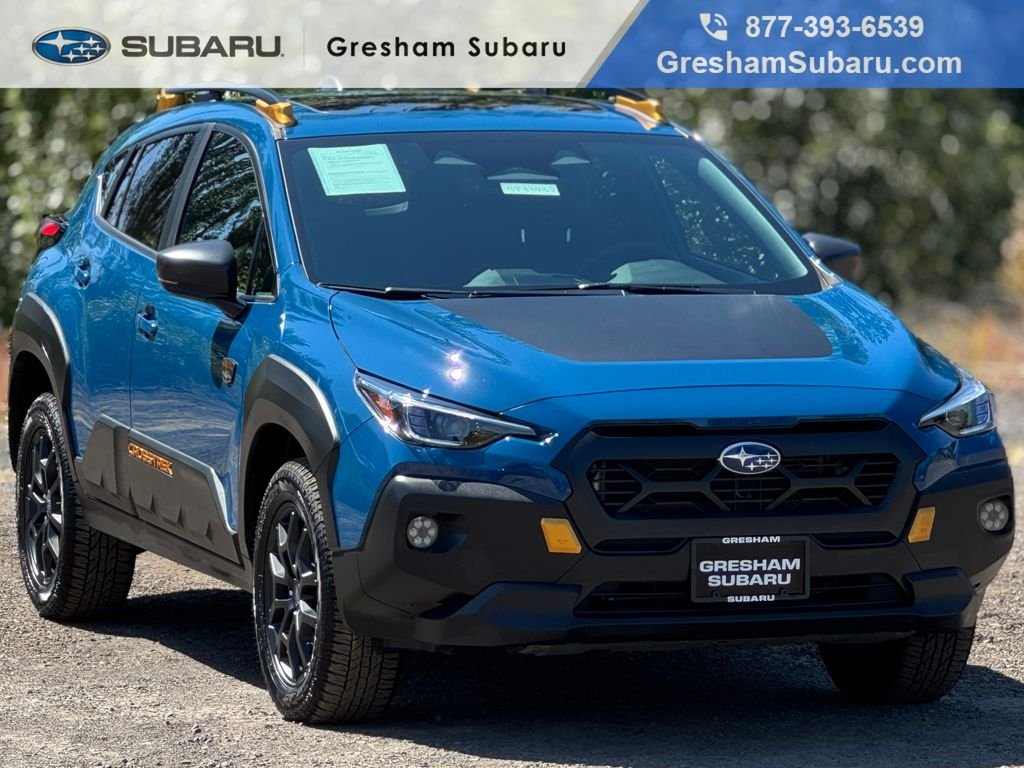 Used 2024 Geyser Blue Pearl Subaru Wilderness image 1