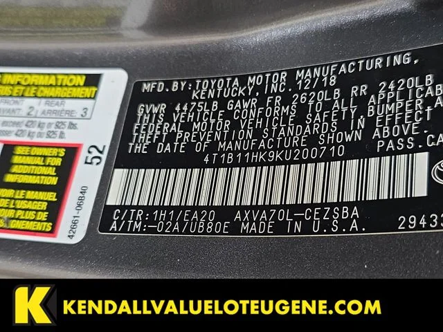 Used 2019 Gray Toyota SE image 10