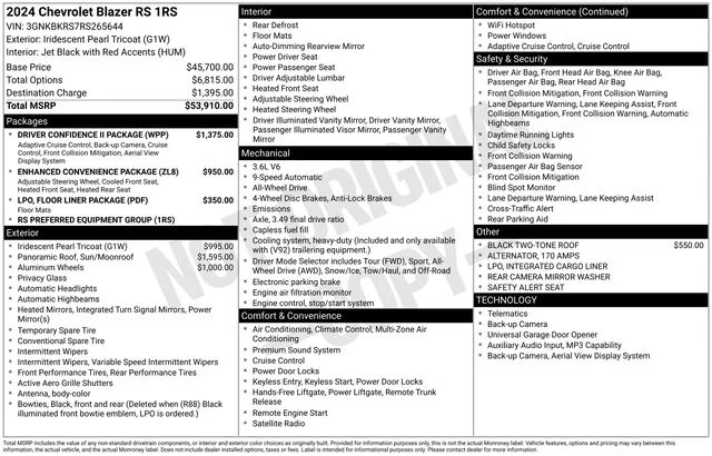 Used 2024 Iridescent Pearl Tricoat Chevrolet RS image 5