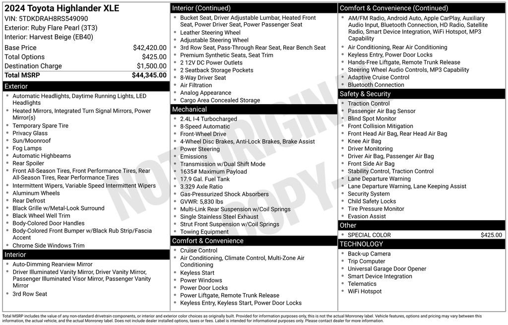 Certified Used 2024 Red Toyota XLE image 6