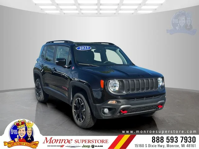 Certified Used 2023 Black Jeep Trailhawk image 1