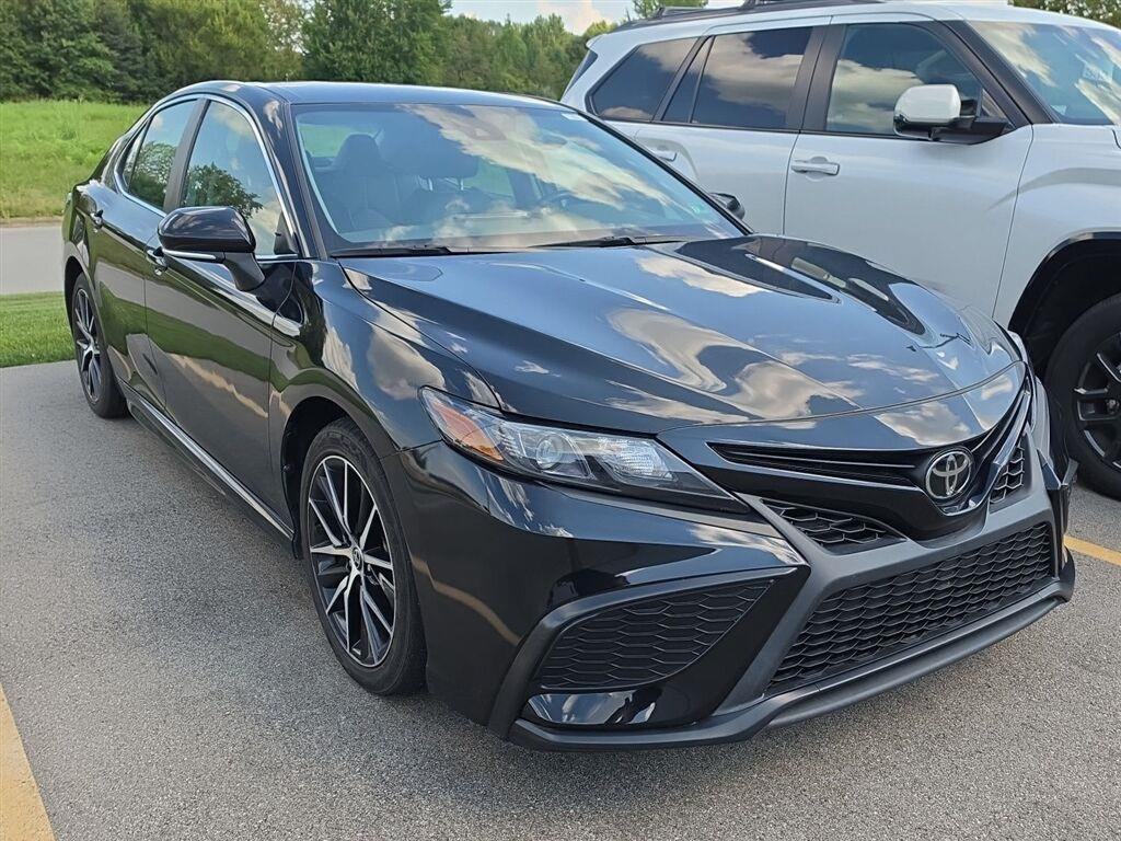 Used 2023 Midnight Black Metallic Toyota SE image 2