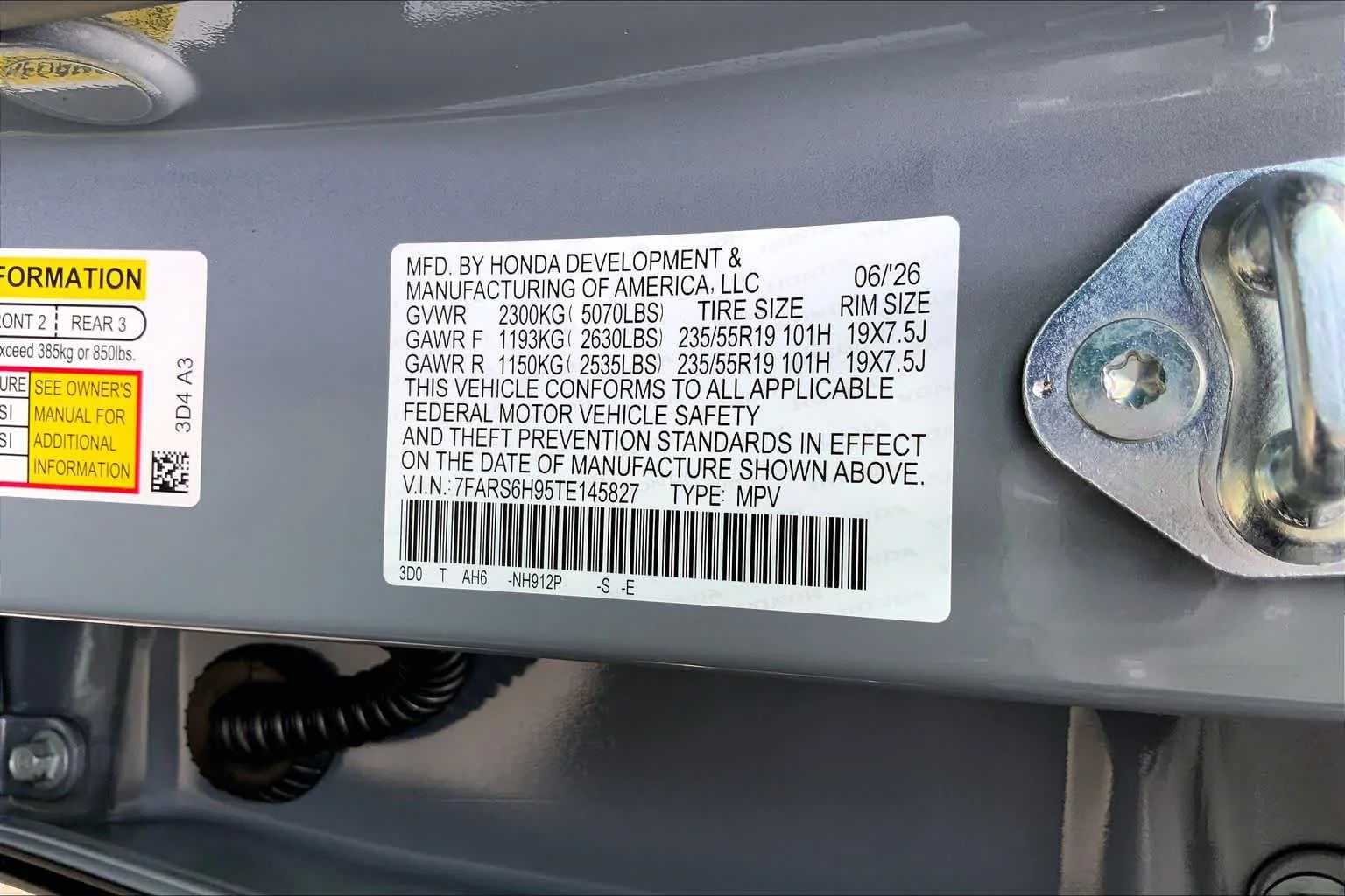 Certified Used 2026 Urban Gray Pearl Honda AWD Sport Touring Hybrid image 18