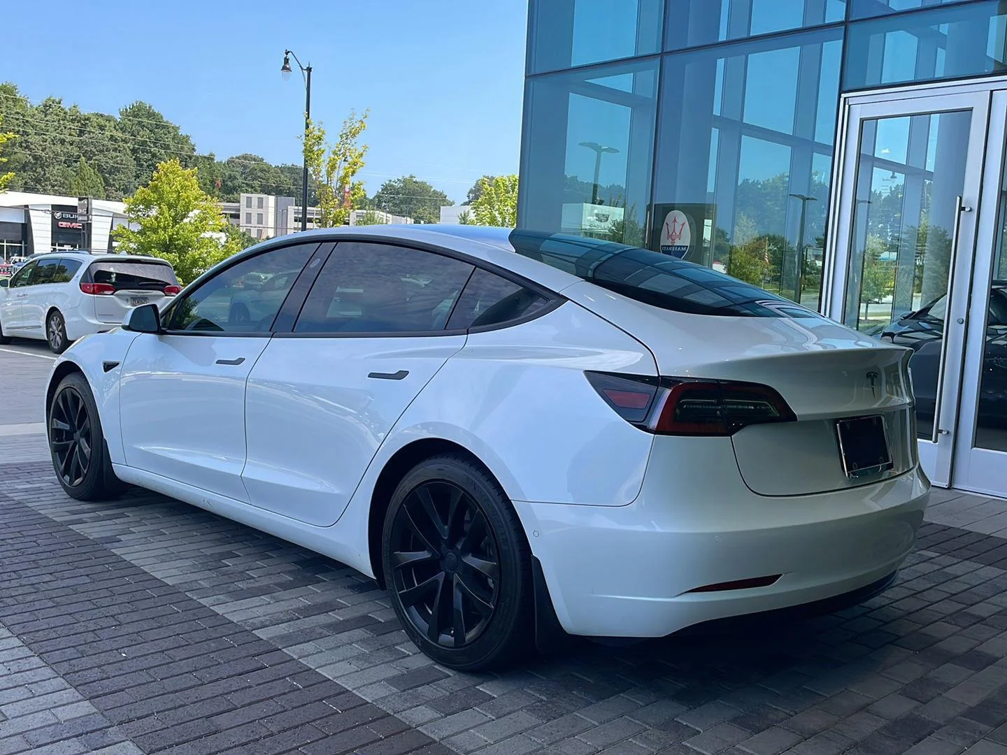 Used 2021 Pearl White Multi-Coat Tesla Standard Range Plus image 16