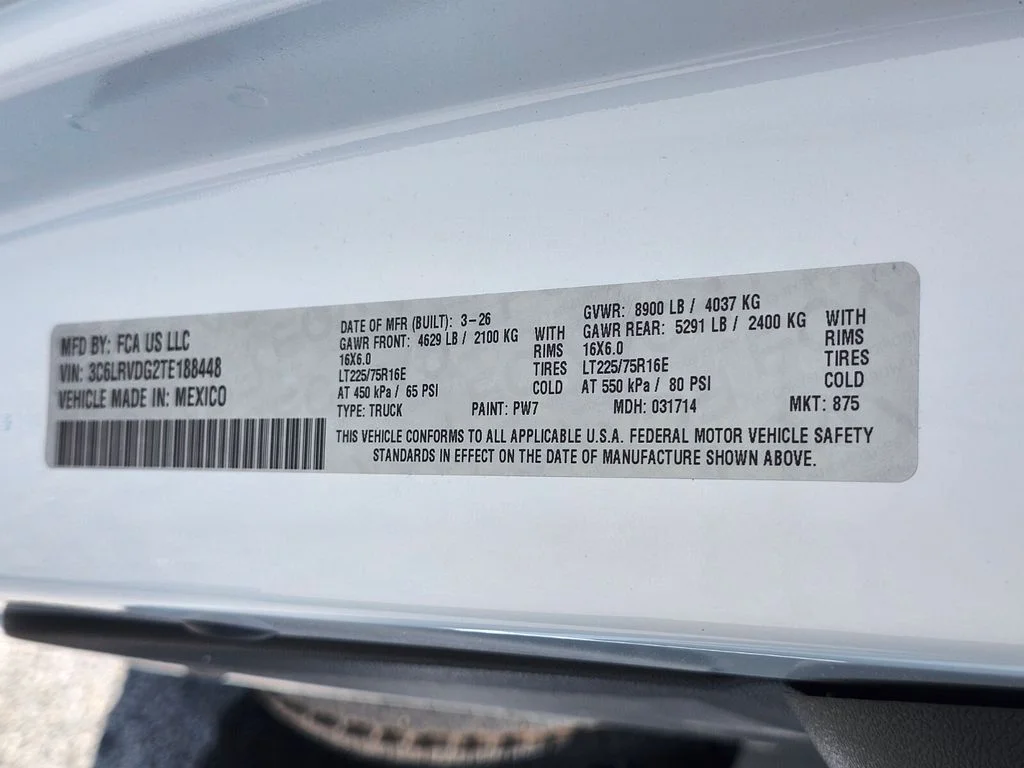 New 2026 Bright White Clearcoat RAM High Roof image 31