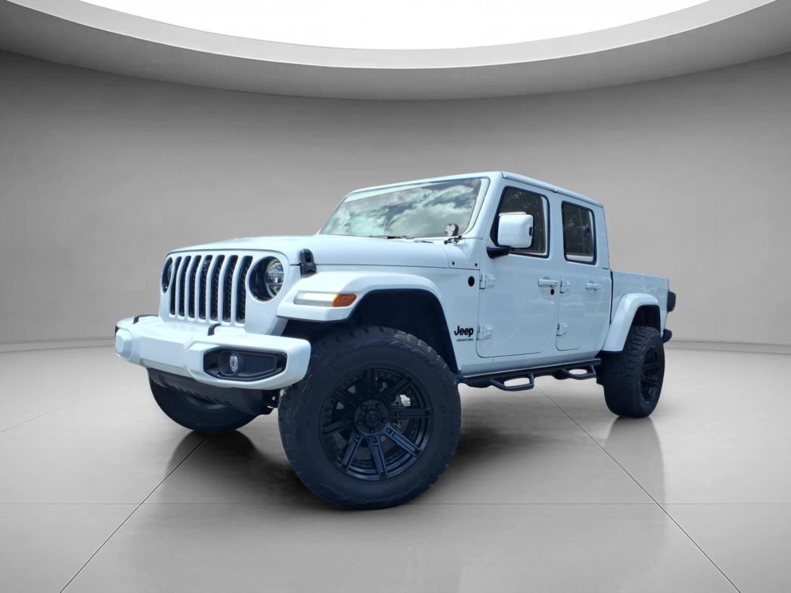 Used 2021 Bright White Clearcoat Jeep High Altitude image 1
