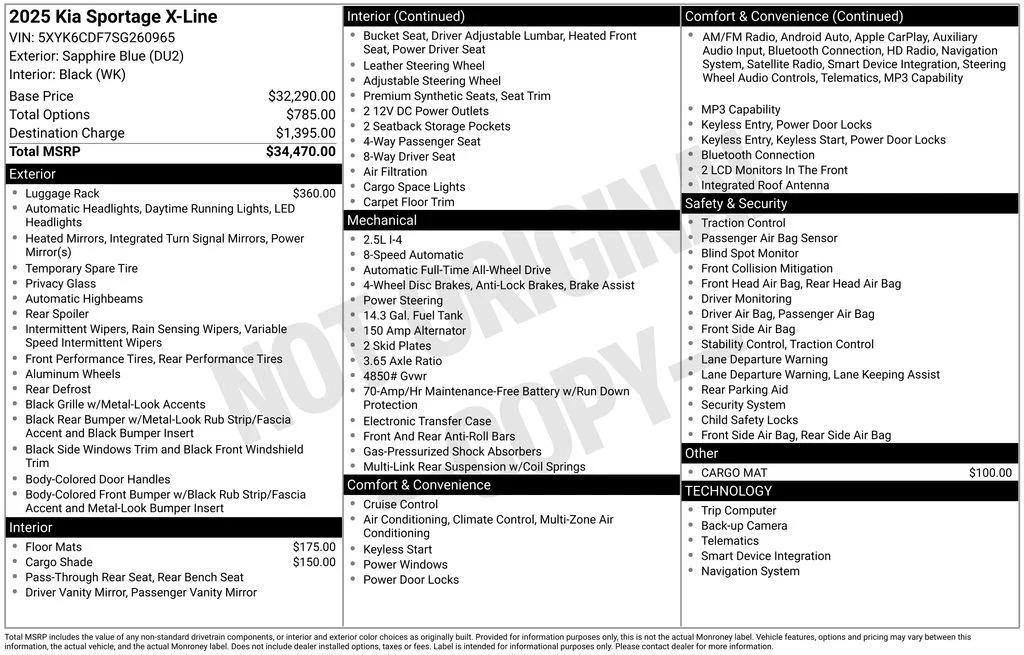 Used 2025 Blue Kia X-Line image 7