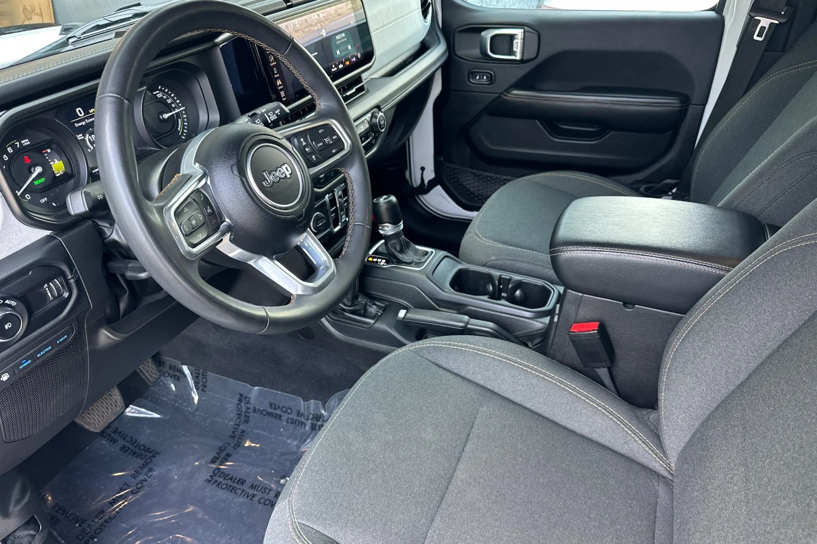 Used 2024 Bright White Clearcoat Jeep Sahara 4xe image 10