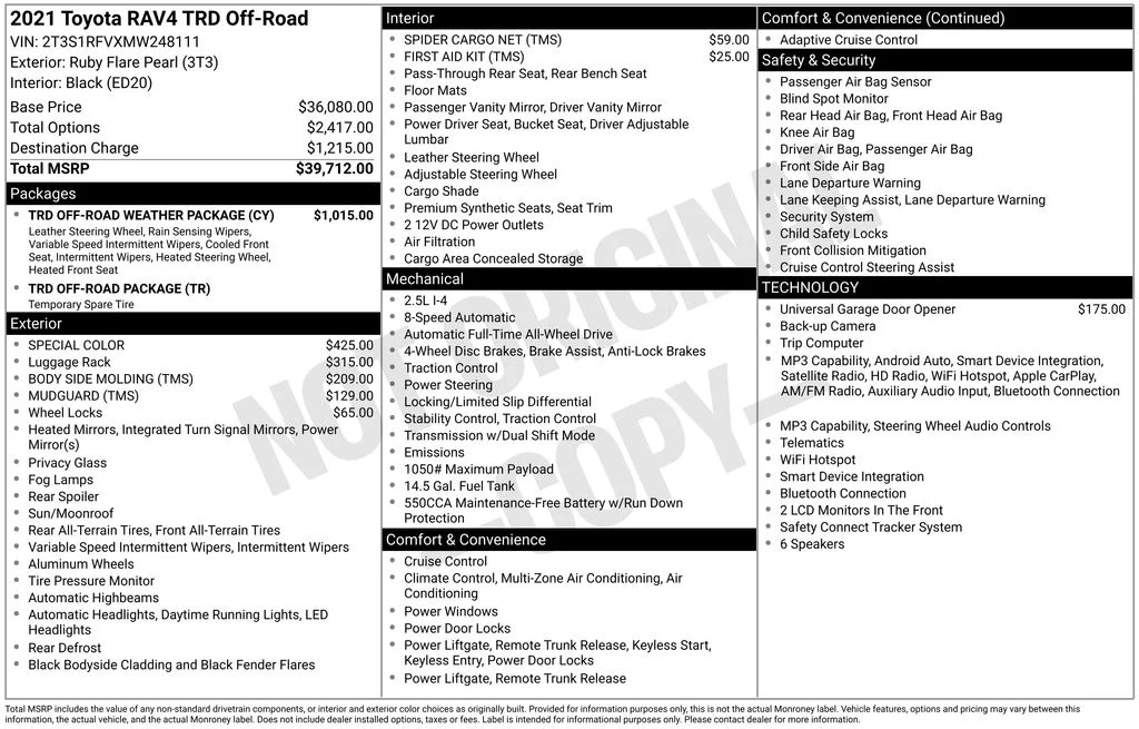 Used 2021 Red Toyota TRD Off Road image 10